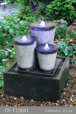 3 ovale Kleine Decoratieve Waterfonteinen leverancier