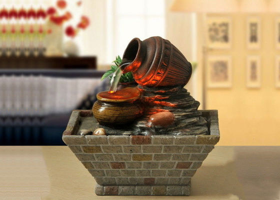 De traditionele van de het Binnenlanddecoratie van het Pottenhuis van de het Kabinetswoonkamer van TV Fontein van het het Tafelblad Binnenwater met leiden leverancier